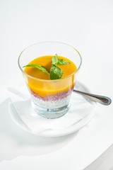 Coconut Milk Chia Pudding with fruits