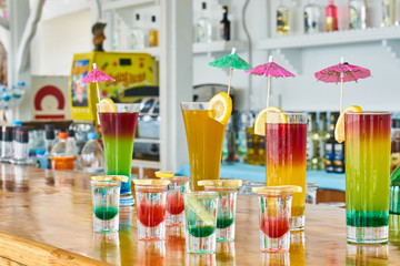 Tasty alcoholic beverage in a hotel
