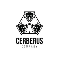Silhouette Cerberus, Cerberus Heads Logo Design Inspiration 