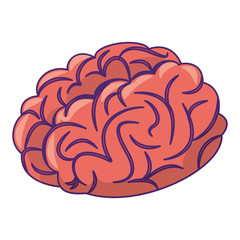 Human brain intelligence symbol cartoon isolated