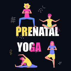 Prenatal yoga training square banner