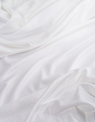 Close up of wrinkled white fabric