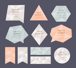 Flat design of labels, ribbon banners, Banner Web Sticker illustration.