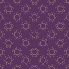 Organic nature seamless pattern in outline style.