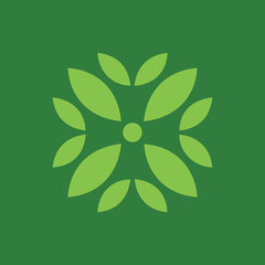 leaf symbol logo and abstract logo