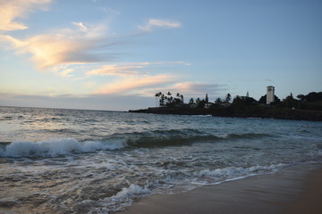 Waimea Beach at Sunset Oahu Island Hawaii USA 