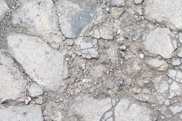 Cracked cement floor