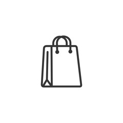 shoping bag icon black color editable. shoping bag symbol Flat vector sign isolated on white background. Simple vector illustration for graphic and web design.