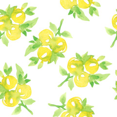 Girly Watercolor Flowers Wallpaper Background Pattern.