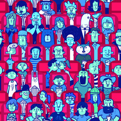 Pattern of people in a movie theater 