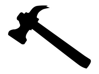 silhouette of hammer