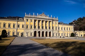 Fototapeta na wymiar Facade of the villa Olmo. Como, Italy