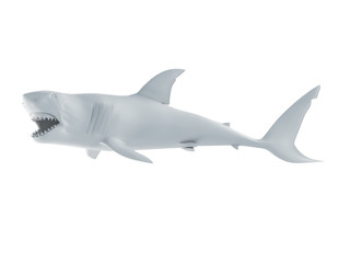 Fototapeta premium 3d rendered illustration of an abstract white shark