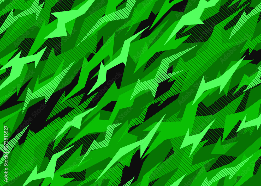 Canvas Prints Neon Green camouflage pattern. Modern abstract camo Vector background illustration for web, banner, backdrop, graphic or surface design use