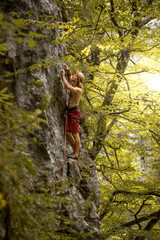 a climber search the handle