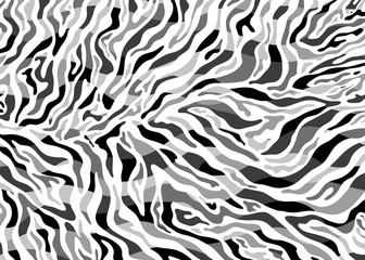 Zebra skin pattern design. Abstract animal print vector illustration background. Wildlife fur skin design illustration. For web, home decor, fashion, surface, graphic design