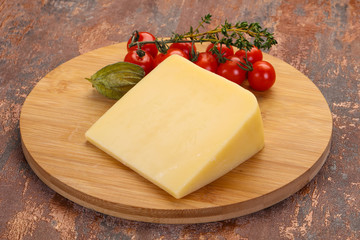 Hard parmesan cheese piece