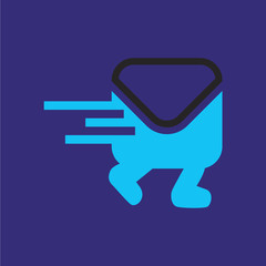 message walk logo and abstract logo