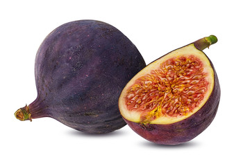 Fresh figs isolated on white background with clipping path