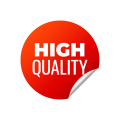 Red Vector Banner Sticker on white background, high quality