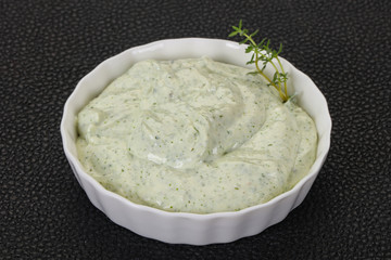 Cottage cream snack with herbs