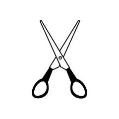 Scissors vector icon on white background