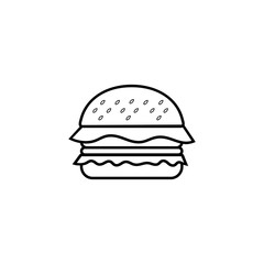 Burger vector icon, fast food
