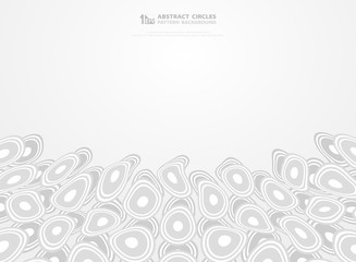 Abstract free circles shapes pattern cover on white background. illustration vector eps10