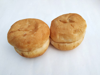 Homemade Freshly baked soft Dinner Rolls, selective focus