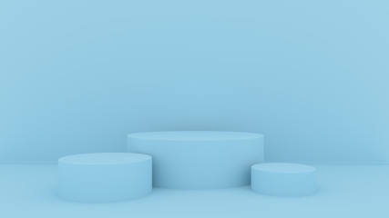 3d abstract background render. Pink platform for product display. Interior podium place. Blank decoration template for design.