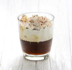 frappuccino topping with whip cream tasty drink