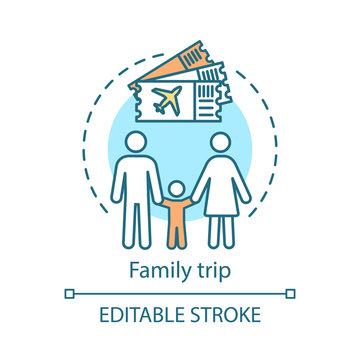 Family trip concept icon