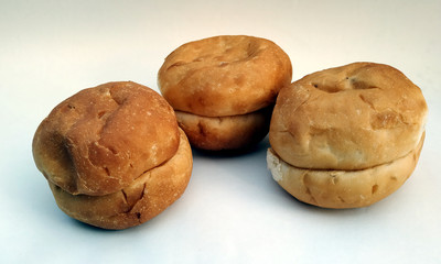 Homemade Freshly baked soft Dinner Rolls, selective focus