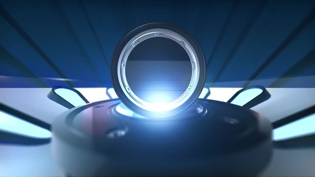 3D Background Logo With a Mobile Platform Rotating LOOP