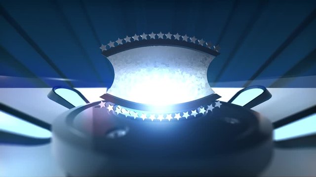 3D Background Logo With a Mobile Platform Rotating LOOP