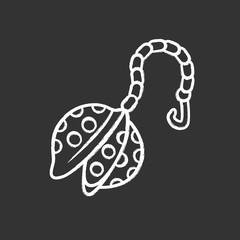 Reusable metal tea infuser chalk icon