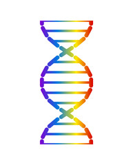 Abstract DNA strand symbol. Isolated on white background. Vector concept illustration.