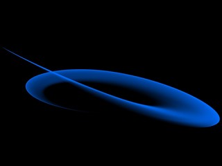 Abstract neon blue flow wave background