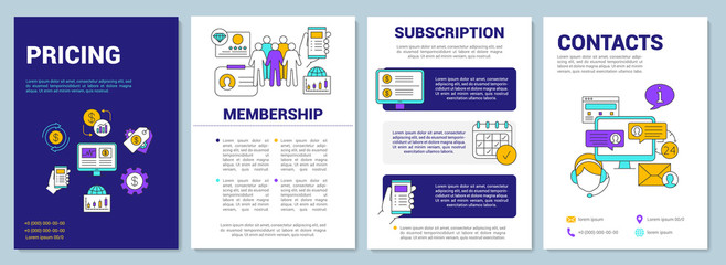 Pricing brochure template layout