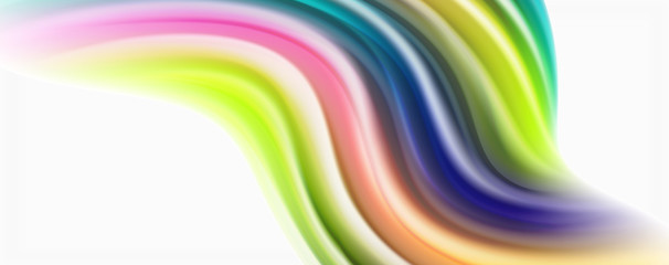 Color flowing waves, liquid conceptual abstract background