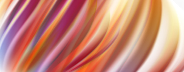 Modern techno Fluid color flow on white colorful poste. Art for your design