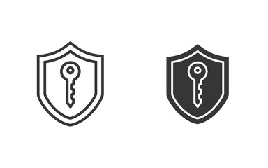 Data security vector icon for graphic and web design.