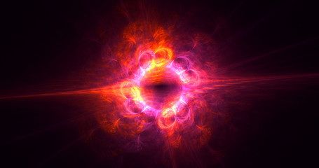Fototapeta premium 3D rendering abstract round light background