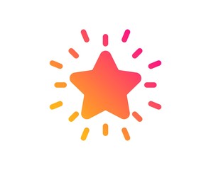 Rank star icon. Success reward symbol. Best result sign. Classic flat style. Gradient rank star icon. Vector