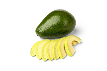 Avocado isolated on white background.