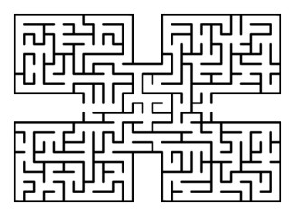 Abstract maze / labyrinth with entry and exit. Vector labyrinth 260.