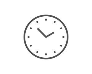 Time management line icon. Clock sign. Watch symbol. Quality design element. Linear style time icon. Editable stroke. Vector