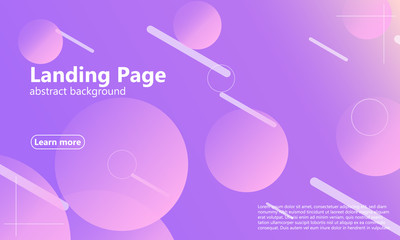 Landing page. Geometric background.