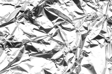 Abstract background made of textured aluminum foil.