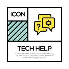 TECH HELP ICON CONCEPT
